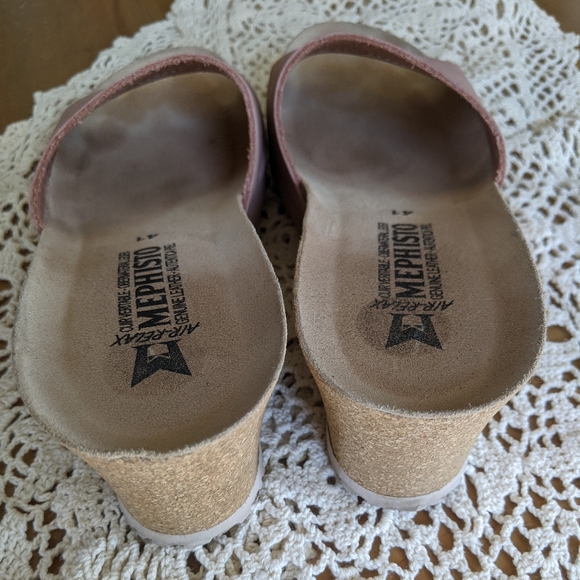 Mephisto Lisane Air-Relax slide wedge slip on sandals blush pink open toe - Picture 7 of 16